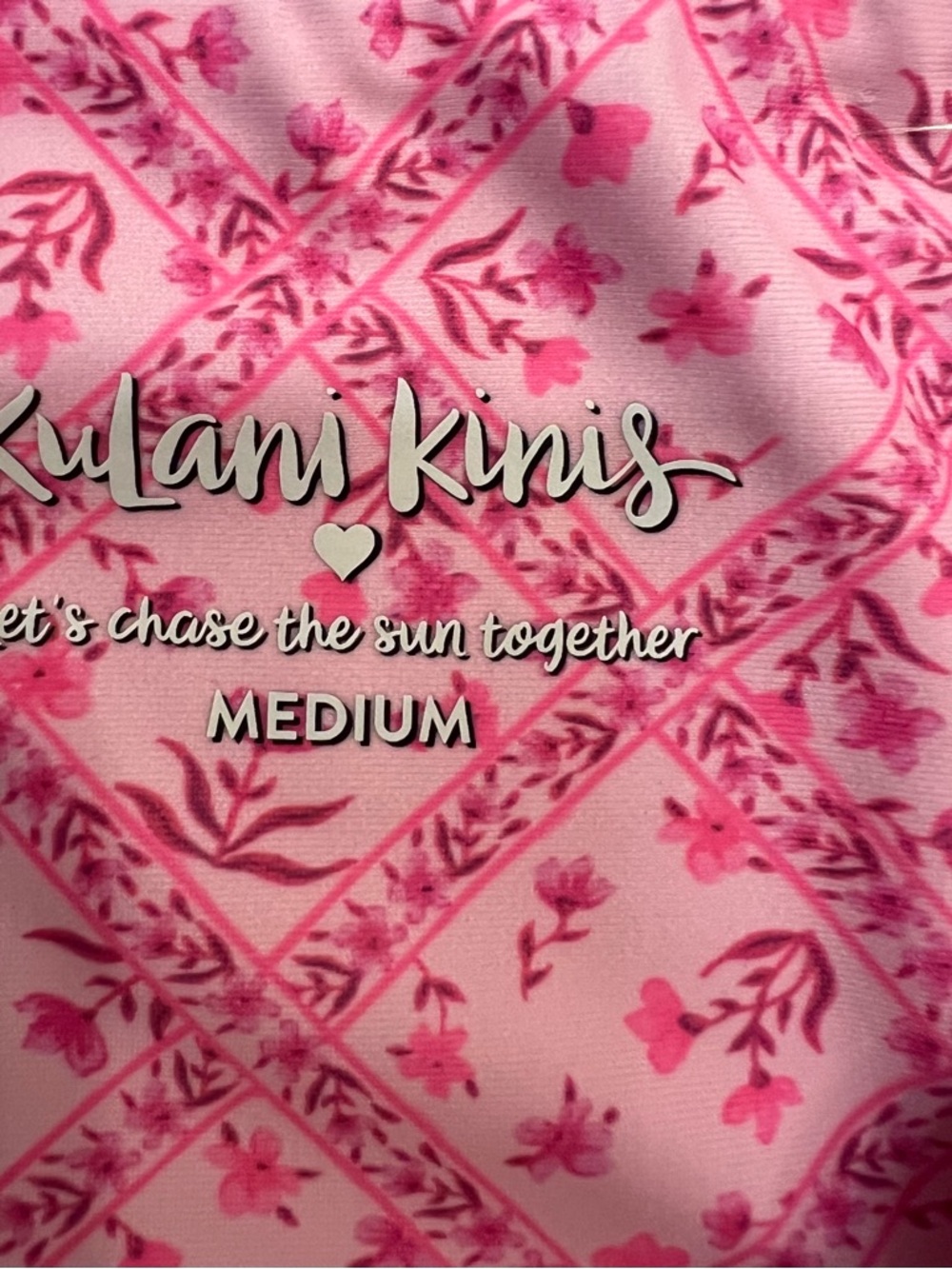 Kulani Kini Pink Floral High-Cut Bikini Bottoms Size Medium great condition - Picture 4 of 7